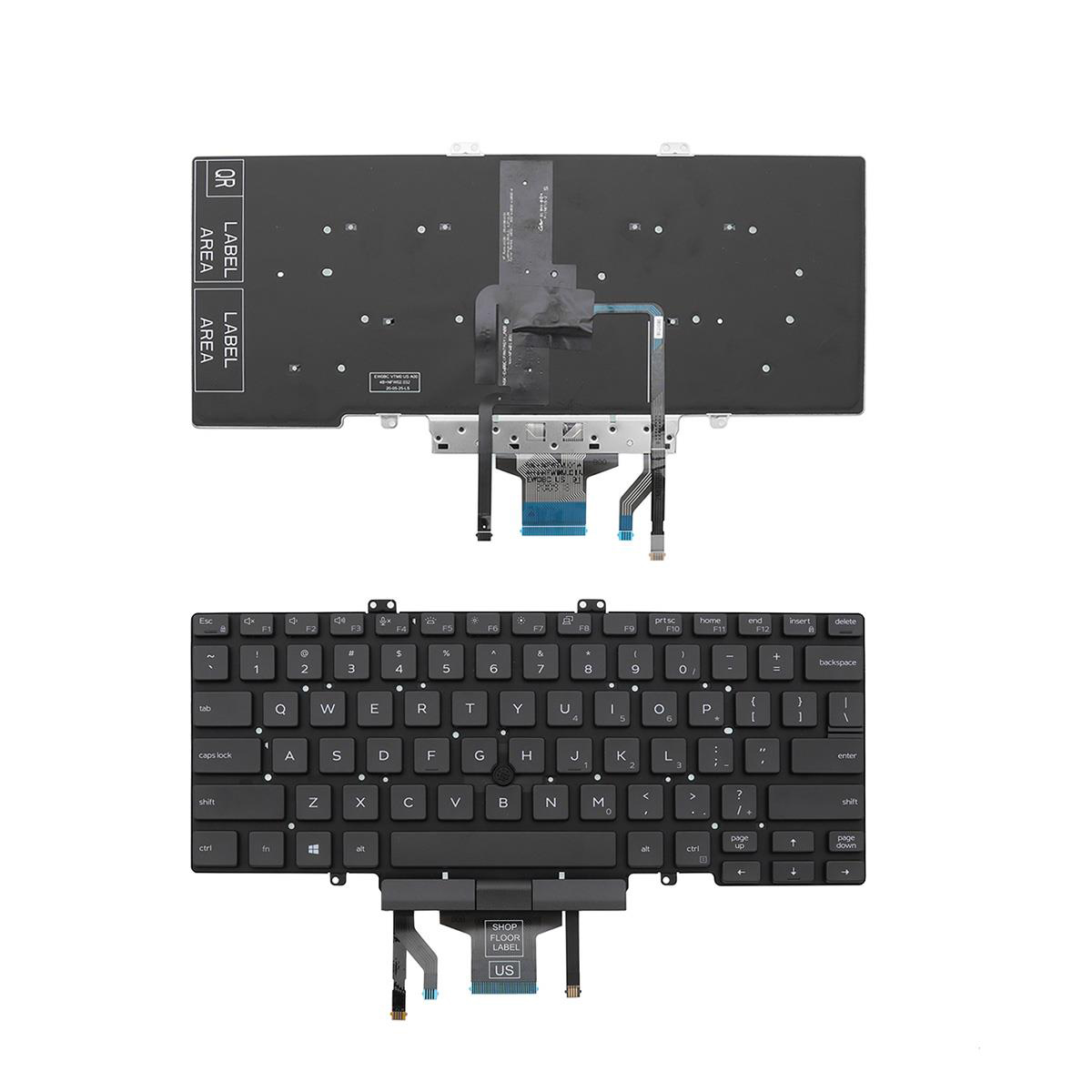 Клавиатура за Dell Latitude 5400 5401 5410 Черна Без Рамка С Подсветка с Пойтинг Стик / Black Without Frame With Backlit With Pointing Stick US/UK | JAR Computers Клавиатура за Dell Latitude 5400 5401 5410 Черна Без Рамка С Подсветка с Пойтинг Стик / Black Without Frame With Backlit With Pointing Stick US/UK