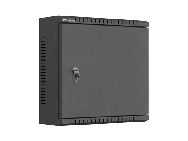 Lanberg TPR 10" Installation Enclosure with Mesh Plate 340 x 340 x 140 Black (Assembled)