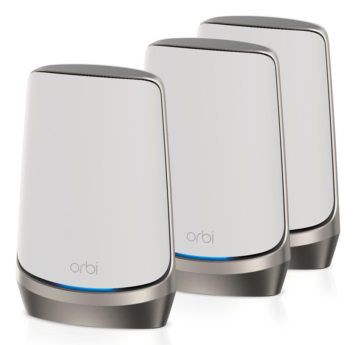 NETGEAR Orbi Quad-band RBKE963 AXE11000 WiFi 6E Mesh System Quad-band (2.4 GHz / 5 GHz-1 / 5 GHz-2 / 6 GHz) Wi-Fi 6 (802.11ax) Grey, White 16 Internal | JAR Computers NETGEAR Orbi Quad-band RBKE963 AXE11000 WiFi 6E Mesh System Quad-band (2.4 GHz / 5 GHz-1 / 5 GHz-2 / 6 GHz) Wi-Fi 6 (802.11ax) Grey, White 16 Internal