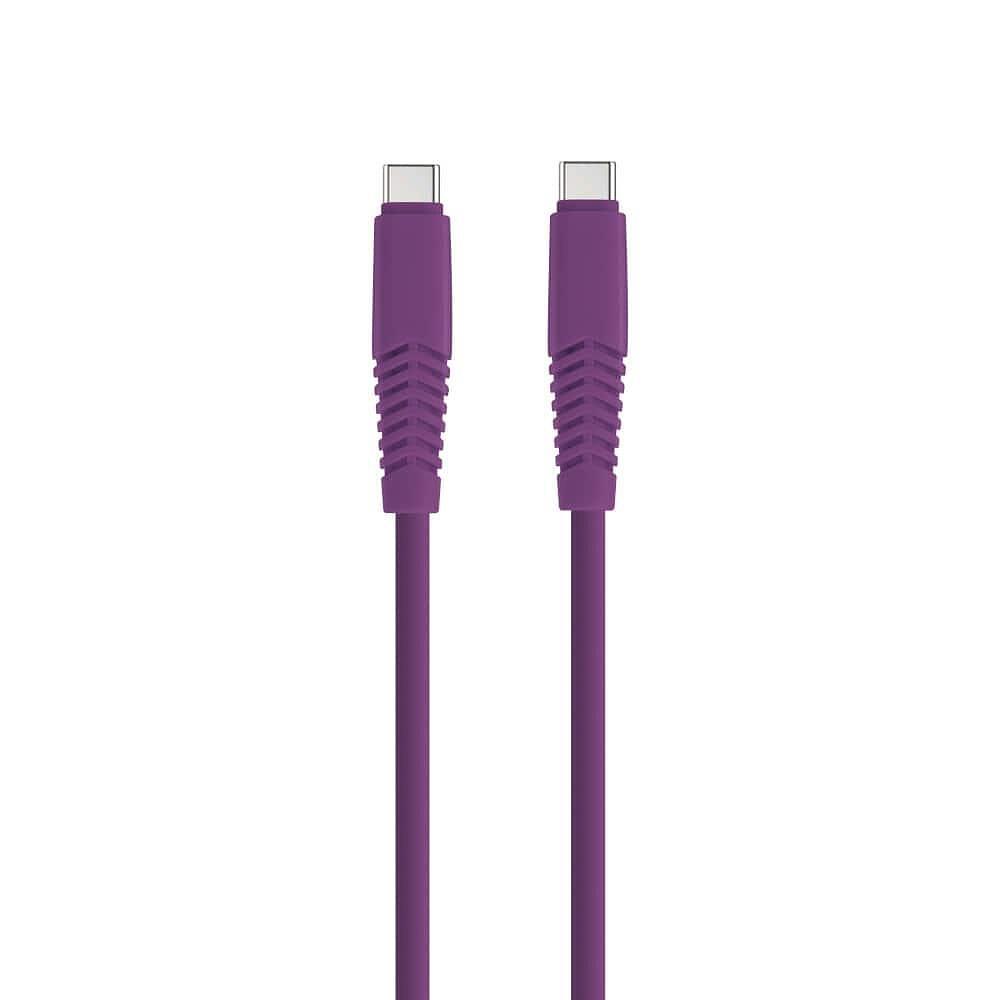 Setty кабел USB-C - USB-C 1.5 м, 2.1A, лилав