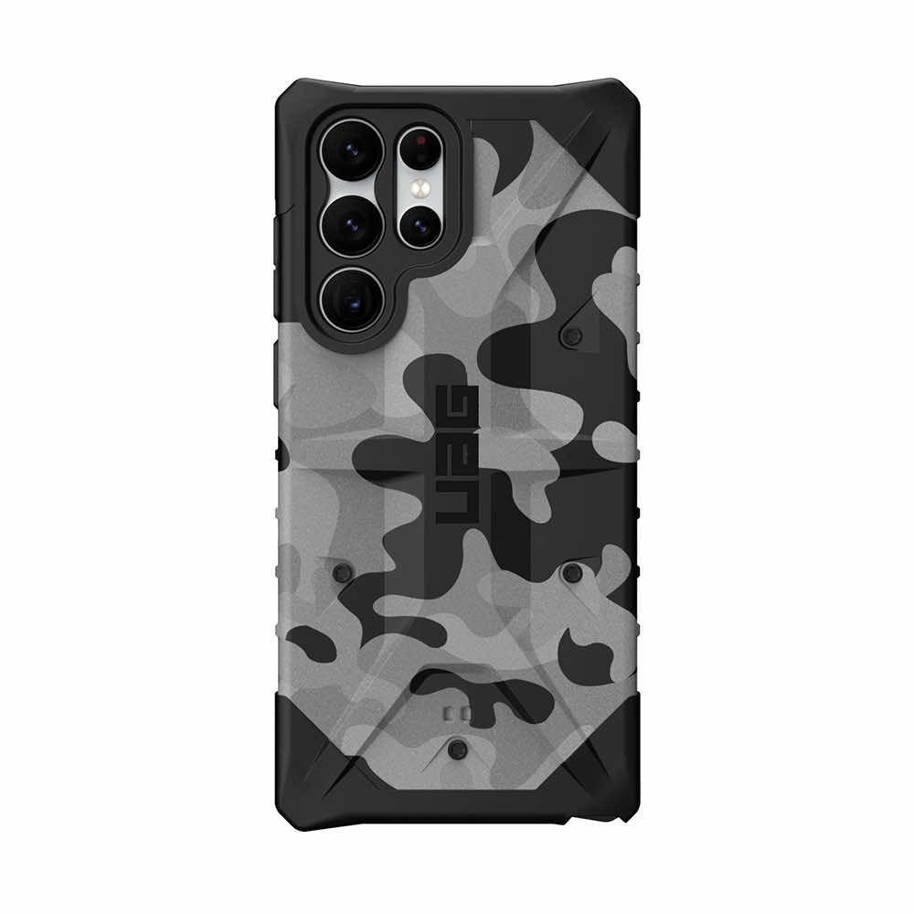 Удароустойчив хибриден кейс за Samsung Galaxy S22 Ultra - Urban Armor Gear Pathfinder SE Camo Case (сив камуфлаж) | JAR Computers Удароустойчив хибриден кейс за Samsung Galaxy S22 Ultra - Urban Armor Gear Pathfinder SE Camo Case (сив камуфлаж)