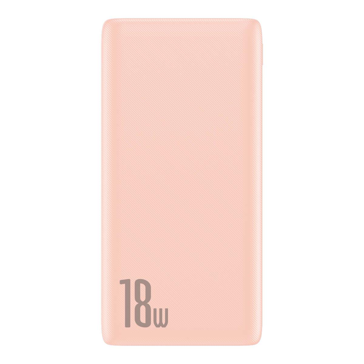 Външна батерия 18W с USB и USB-C изходи и с технология за бързо зареждане - Baseus Bipow 18W Power Bank PD+QC 10000mAh (PPDML-D04) (розов) | JAR Computers Външна батерия 18W с USB и USB-C изходи и с технология за бързо зареждане - Baseus Bipow 18W Power Bank PD+QC 10000mAh (PPDML-D04) (розов)