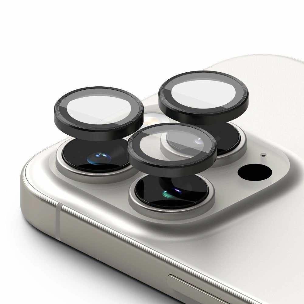 2 комплекта предпазни стъклени лещи за камерата на iPhone 16 Pro, iPhone 16 Pro Max - Ringke Camera Lens Frame Glass Protector 2 Pack (черен) | JAR Computers 2 комплекта предпазни стъклени лещи за камерата на iPhone 16 Pro, iPhone 16 Pro Max - Ringke Camera Lens Frame Glass Protector 2 Pack (черен)