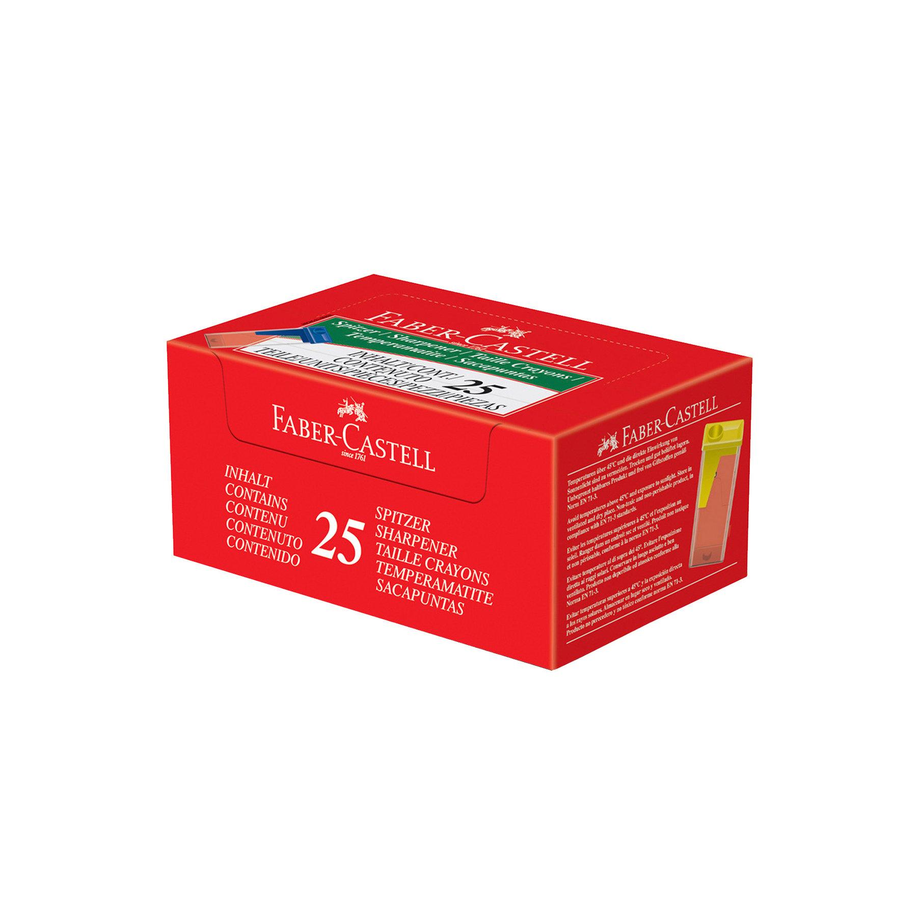 Faber-Castell Острилка, с прозрачен контейнер, асорти, 25 броя | JAR Computers Faber-Castell Острилка, с прозрачен контейнер, асорти, 25 броя