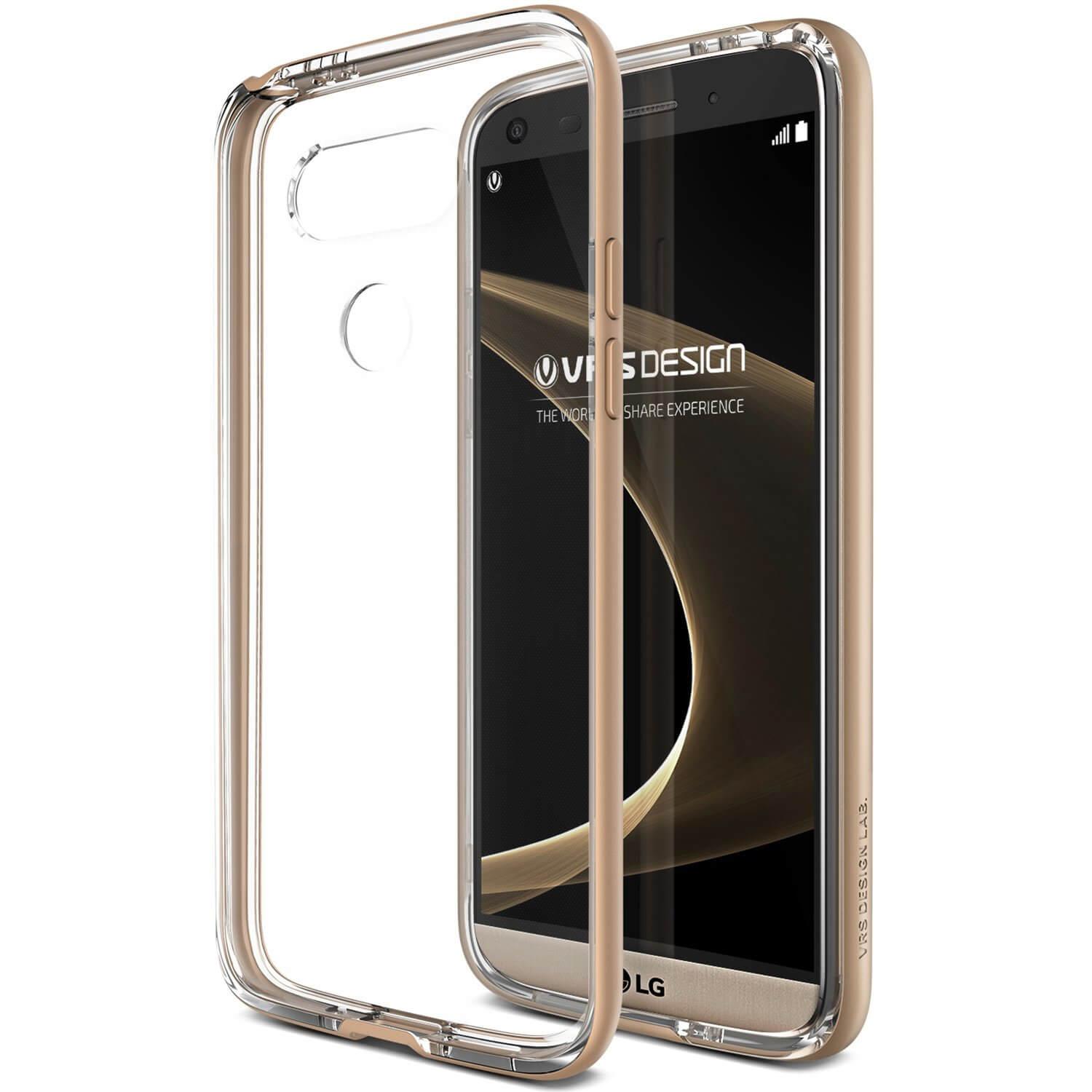 Хибриден удароустойчив кейс за LG G5 - Verus Crystal Bumper Case (златист-прозрачен) | JAR Computers Хибриден удароустойчив кейс за LG G5 - Verus Crystal Bumper Case (златист-прозрачен)