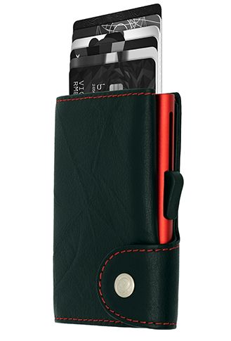 Картодържател C-SECURE с портфейл, Black Nero embossed/Red cardholder | JAR Computers Картодържател C-SECURE с портфейл, Black Nero embossed/Red cardholder
