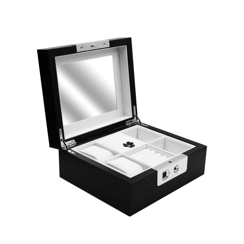 Кутия за бижута с отключване с пръстов отпечатък - Fipilock Fingerprint Luxury Jewelry Box (черен) | JAR Computers Кутия за бижута с отключване с пръстов отпечатък - Fipilock Fingerprint Luxury Jewelry Box (черен)