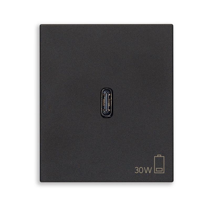 Розетка USB тип C Power Delivery 30W 2M Black - VIMAR LINEA 30298.G | JAR Computers Розетка USB тип C Power Delivery 30W 2M Black - VIMAR LINEA 30298.G