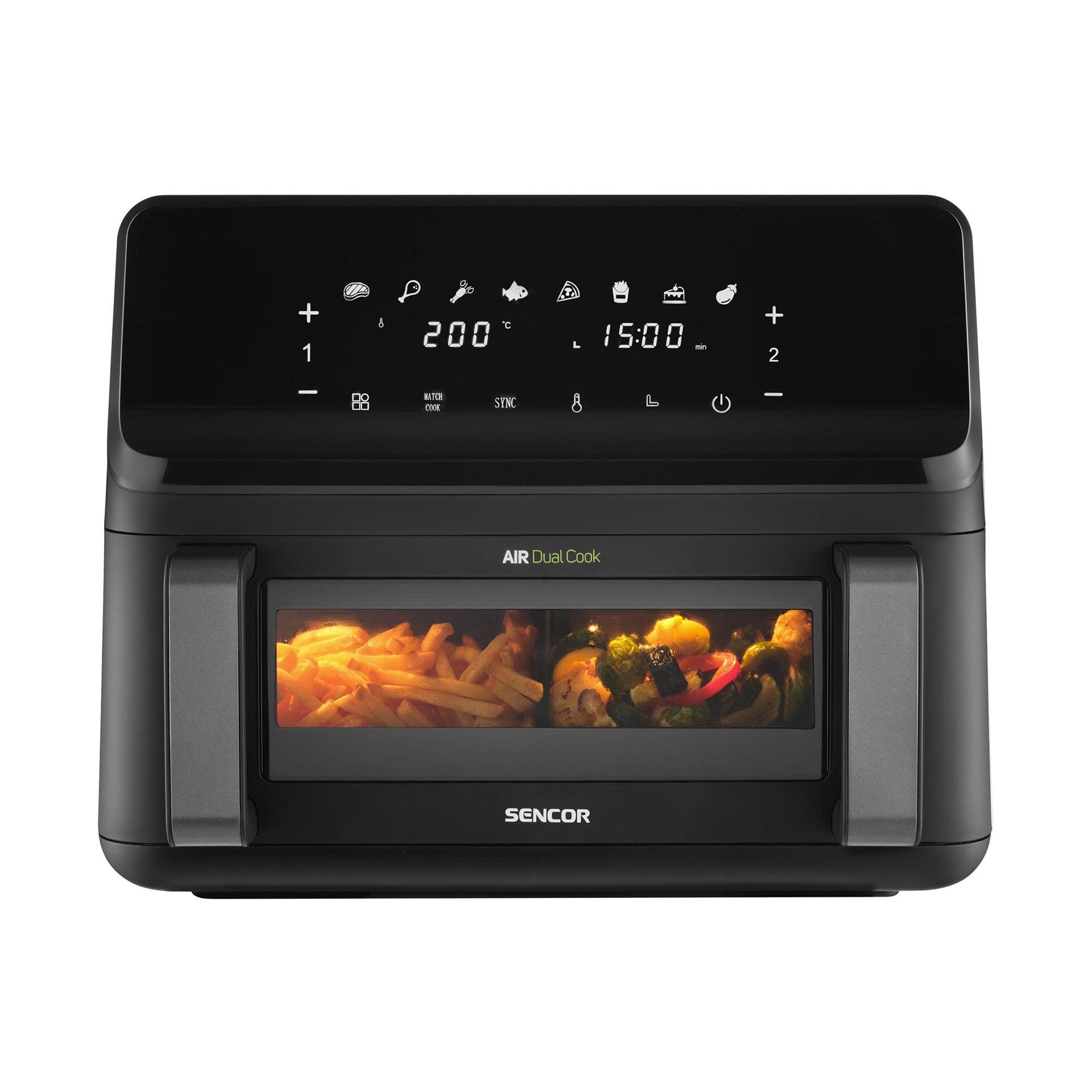 Уред за здравословно готвене Sencor Air Fryer SFR 9650BK, 2 х 4.5 L, 2700 W, черен | JAR Computers Уред за здравословно готвене Sencor Air Fryer SFR 9650BK, 2 х 4.5 L, 2700 W, черен