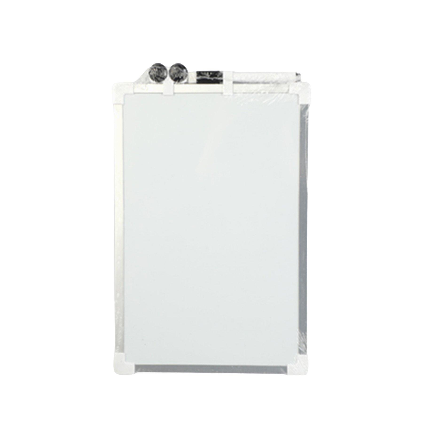 Beifa Бяла дъска, настолна, двустранна, с маркер и магнити, 20 x 30 cm