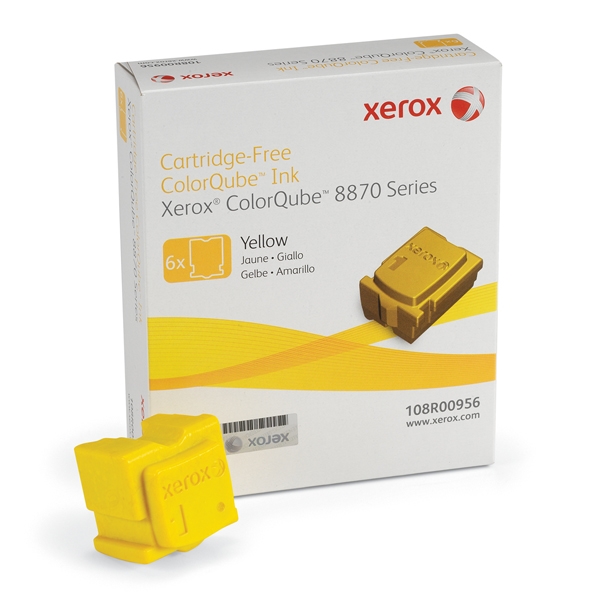 COLORQUBE 8870 YELLOW SOLID INK (6pk, 17.3k) (XER108R00956)