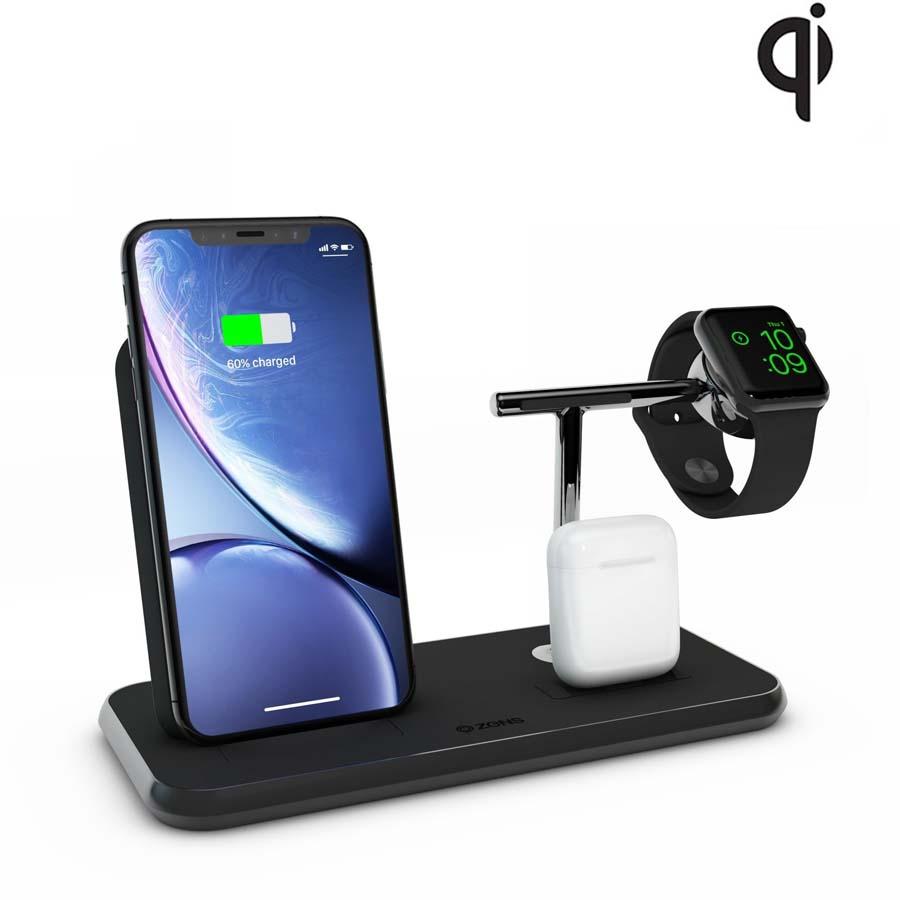 Док станция и поставка за безжично зареждане на Qi устройства, Apple Watch и Apple AirPods - Zens Aluminium Stand + Apple Watch + Dock (черен) | JAR Computers Док станция и поставка за безжично зареждане на Qi устройства, Apple Watch и Apple AirPods - Zens Aluminium Stand + Apple Watch + Dock (черен)
