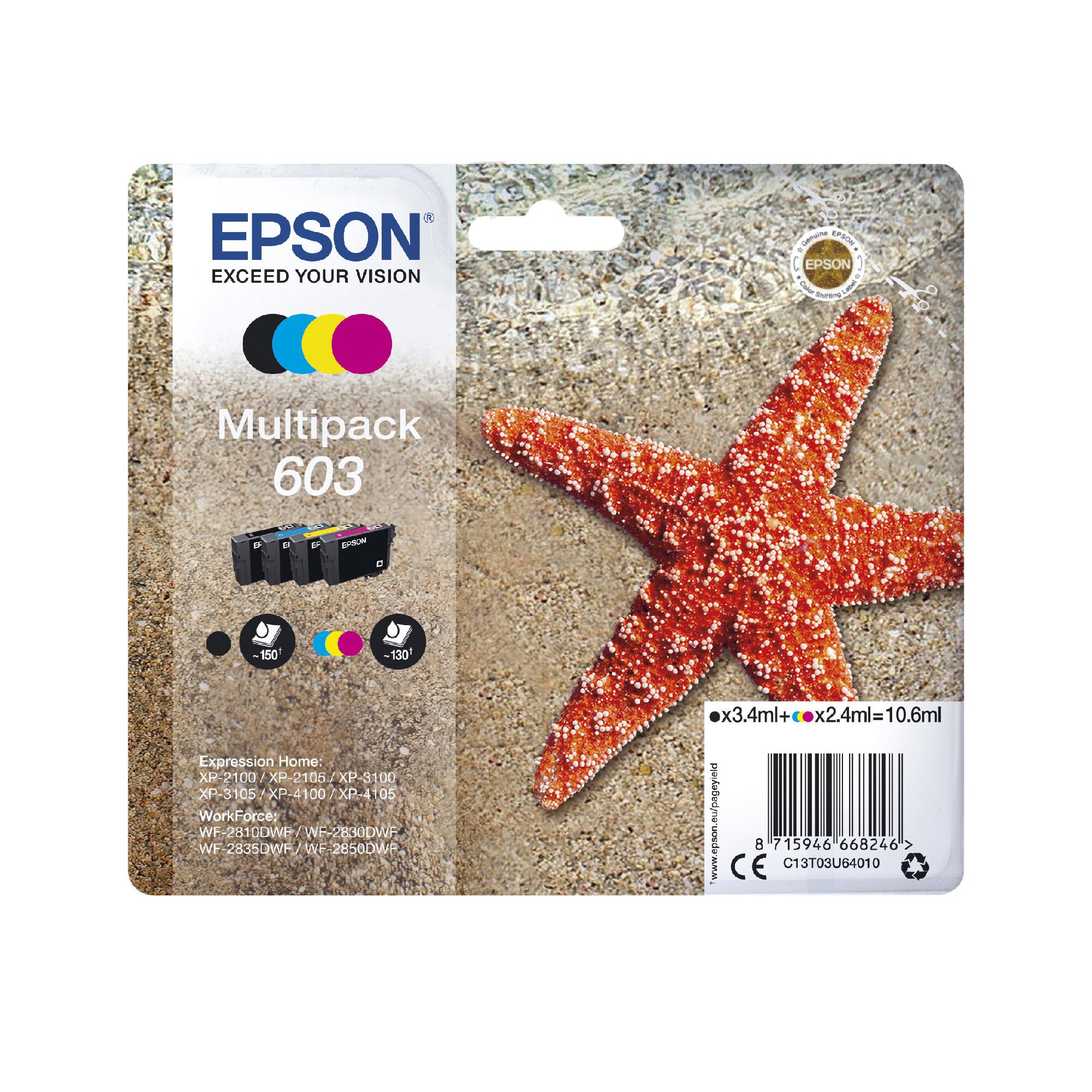 Epson Multipack 4-colours 603 Ink | JAR Computers Epson Multipack 4-colours 603 Ink