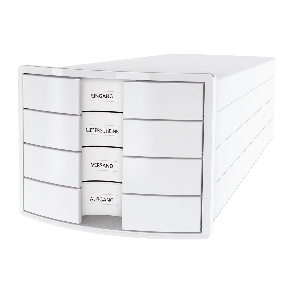 HAN Бокс за документи Impuls, с 4 чекмеджета, бял | JAR Computers HAN Бокс за документи Impuls, с 4 чекмеджета, бял