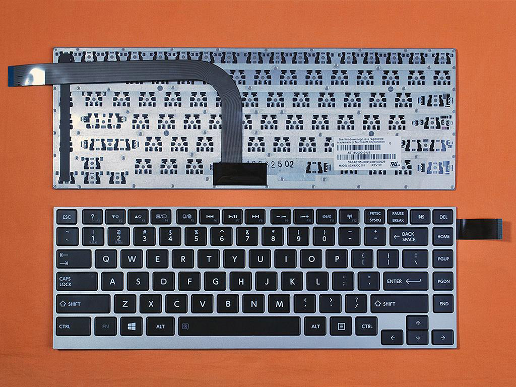 Клавиатура за лаптоп Toshiba U900W W30-A W35DT W35D Черна със Сива Рамка / Silver Frame Black US/UK | JAR Computers Клавиатура за лаптоп Toshiba U900W W30-A W35DT W35D Черна със Сива Рамка / Silver Frame Black US/UK