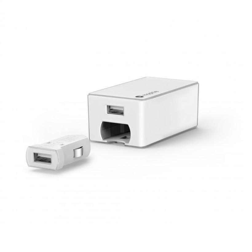 Комбинирано захранване с 2 USB изхода със зарядно за кола и microUSB кабел за мобилни телефони и таблети - Mophie Dual Combo Wall-Car Charger 4.2A | JAR Computers Комбинирано захранване с 2 USB изхода със зарядно за кола и microUSB кабел за мобилни телефони и таблети - Mophie Dual Combo Wall-Car Charger 4.2A