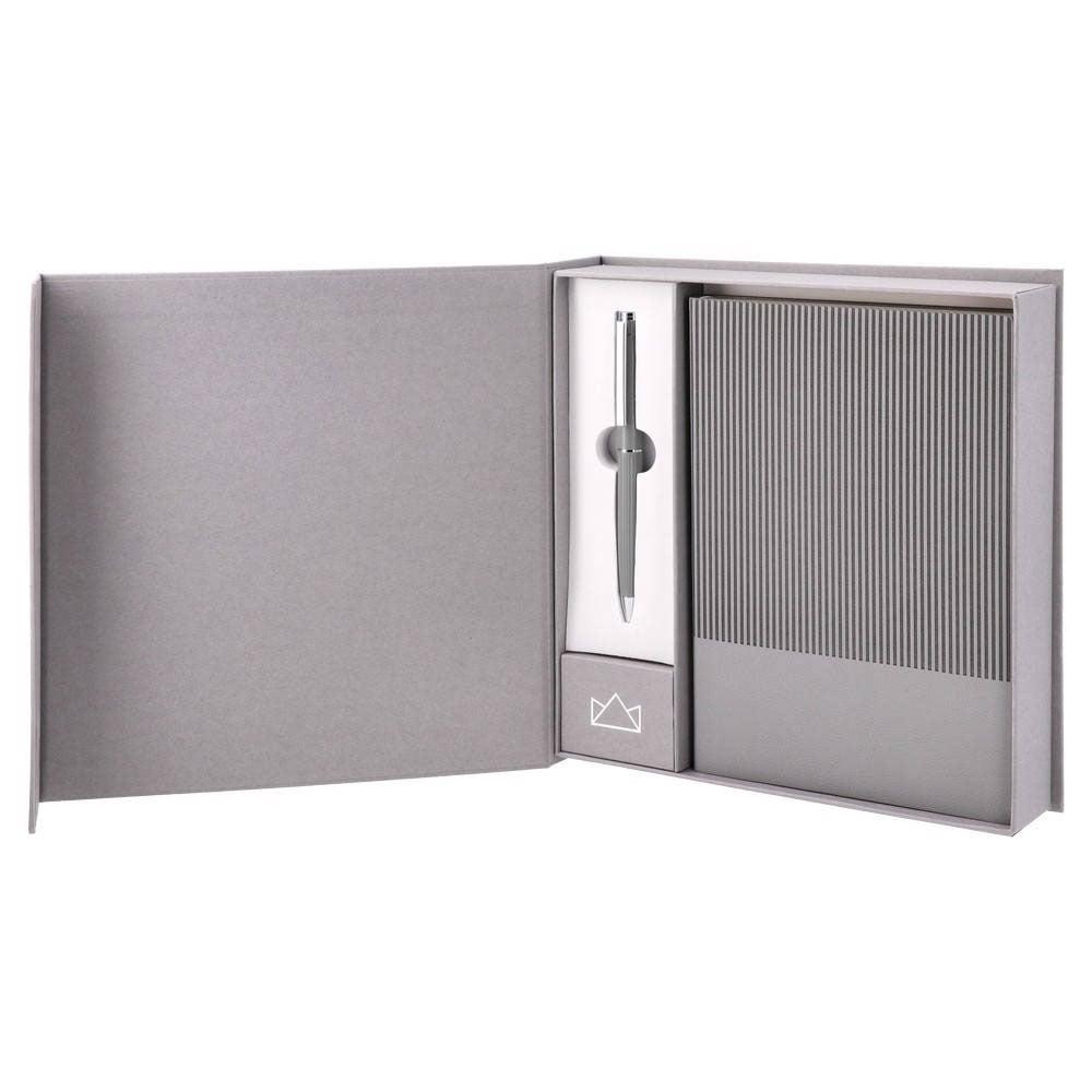 Комплект тефтер и химикалка Empire Regent, сиви