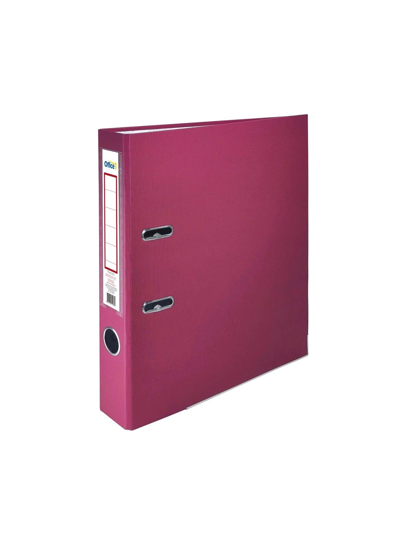 Office 1 Класьор, 5 cm, PP, с метален кант, бордо | JAR Computers Office 1 Класьор, 5 cm, PP, с метален кант, бордо