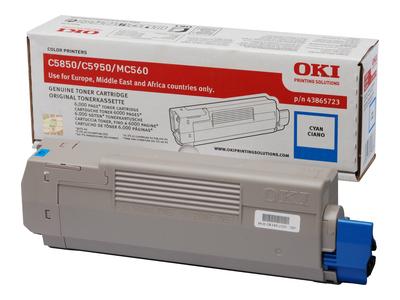 OKI C5850 C5950 toner cartridge cyan standard capacity 6.000 pages 1-pack
