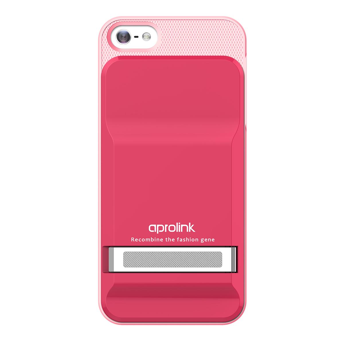 Поликарбонатов кейс с видео стойка за iPhone 5, iPhone 5S, iPhone SE - Aprolink Silder Cover Series (розов) | JAR Computers Поликарбонатов кейс с видео стойка за iPhone 5, iPhone 5S, iPhone SE - Aprolink Silder Cover Series (розов)