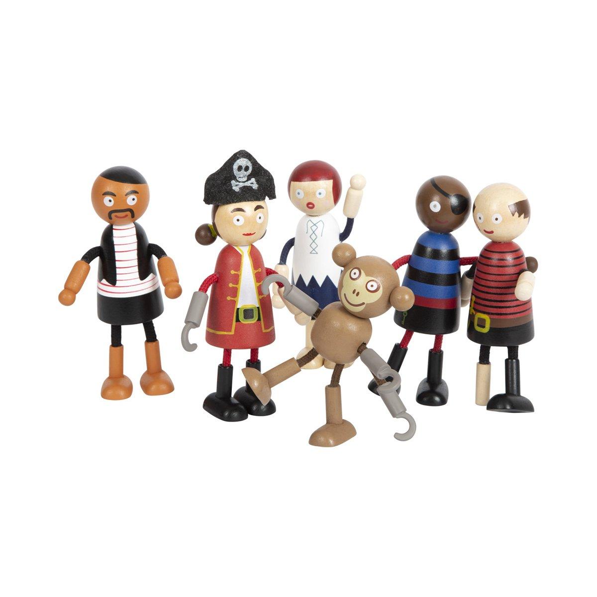 Small Foot Пиратски кукли, дървени, 6 броя | JAR Computers Small Foot Пиратски кукли, дървени, 6 броя