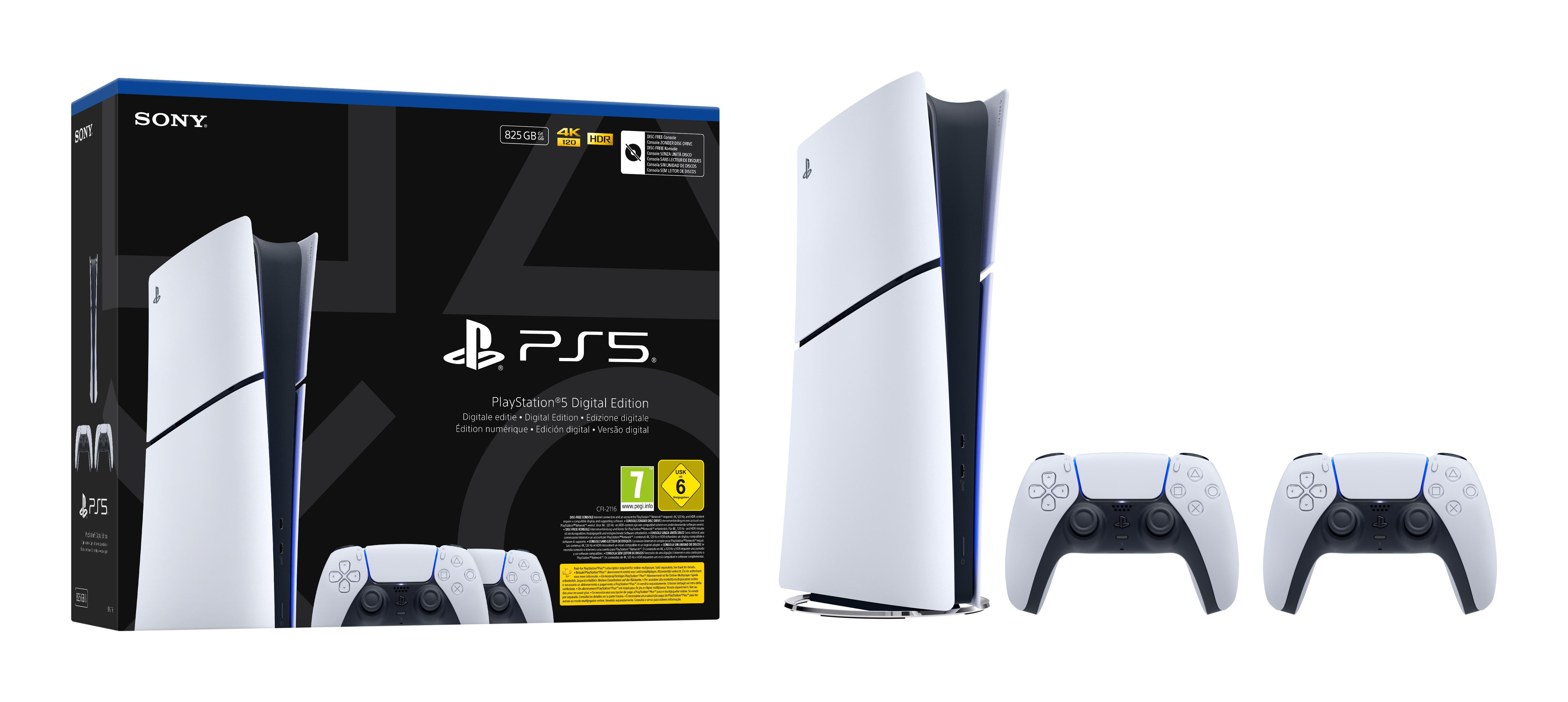 Sony Playstation 5 Slim Digital 825GB + 2 Controller | JAR Computers Sony Playstation 5 Slim Digital 825GB + 2 Controller