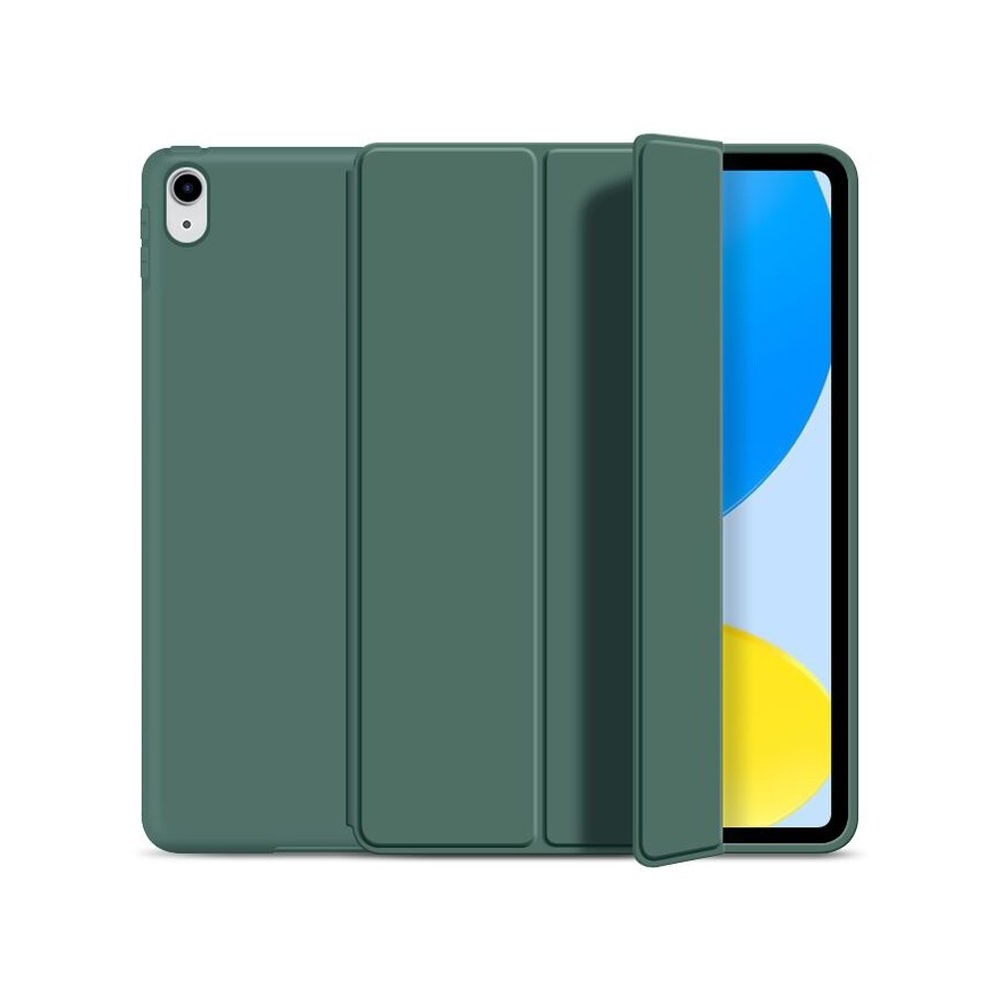 Tech-Protect Smartcase - силиконов кейс и поставка за iPad 10 (2022) (тъмнозелен) 
