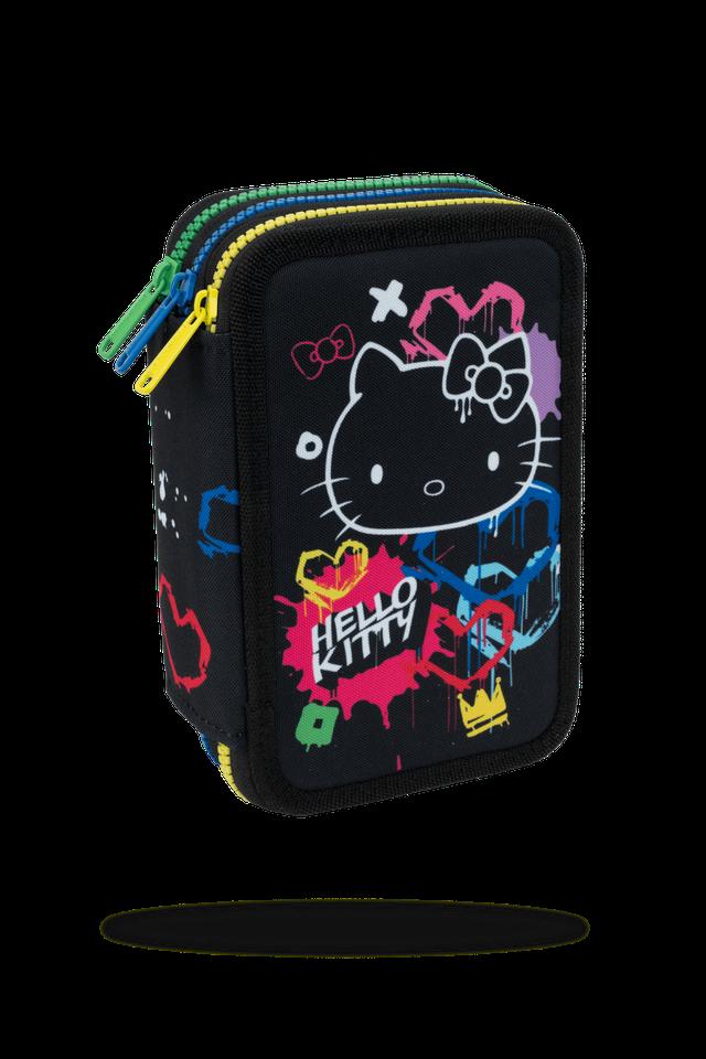 Ученически несесер с пособия Coolpack - Jumper 3 - Hello Kitty Neon Black