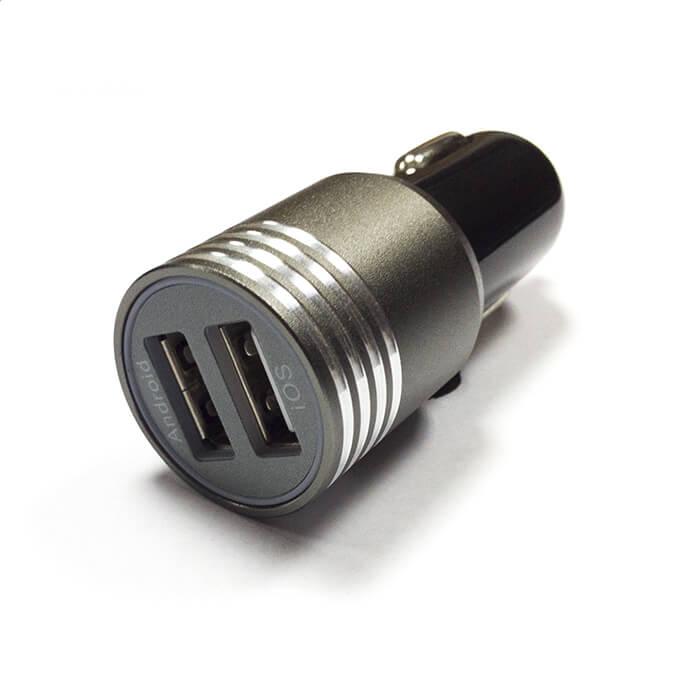 Зарядно за кола (2.1 Ампера) с 2 USB изхода за смартфони и таблети - Zuoqi Dual USB Car Charger (черен) | JAR Computers Зарядно за кола (2.1 Ампера) с 2 USB изхода за смартфони и таблети - Zuoqi Dual USB Car Charger (черен)