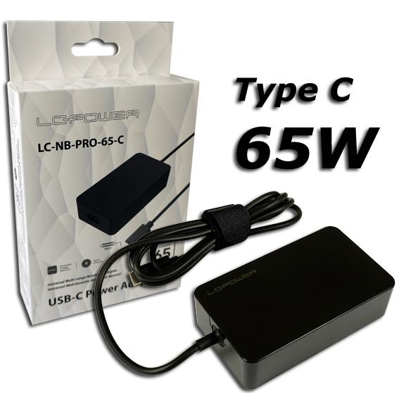 Зарядно за лаптоп LC-Power 65W Type-C (LC-NB-PRO-65-C)  | JAR Computers Зарядно за лаптоп LC-Power 65W Type-C (LC-NB-PRO-65-C)