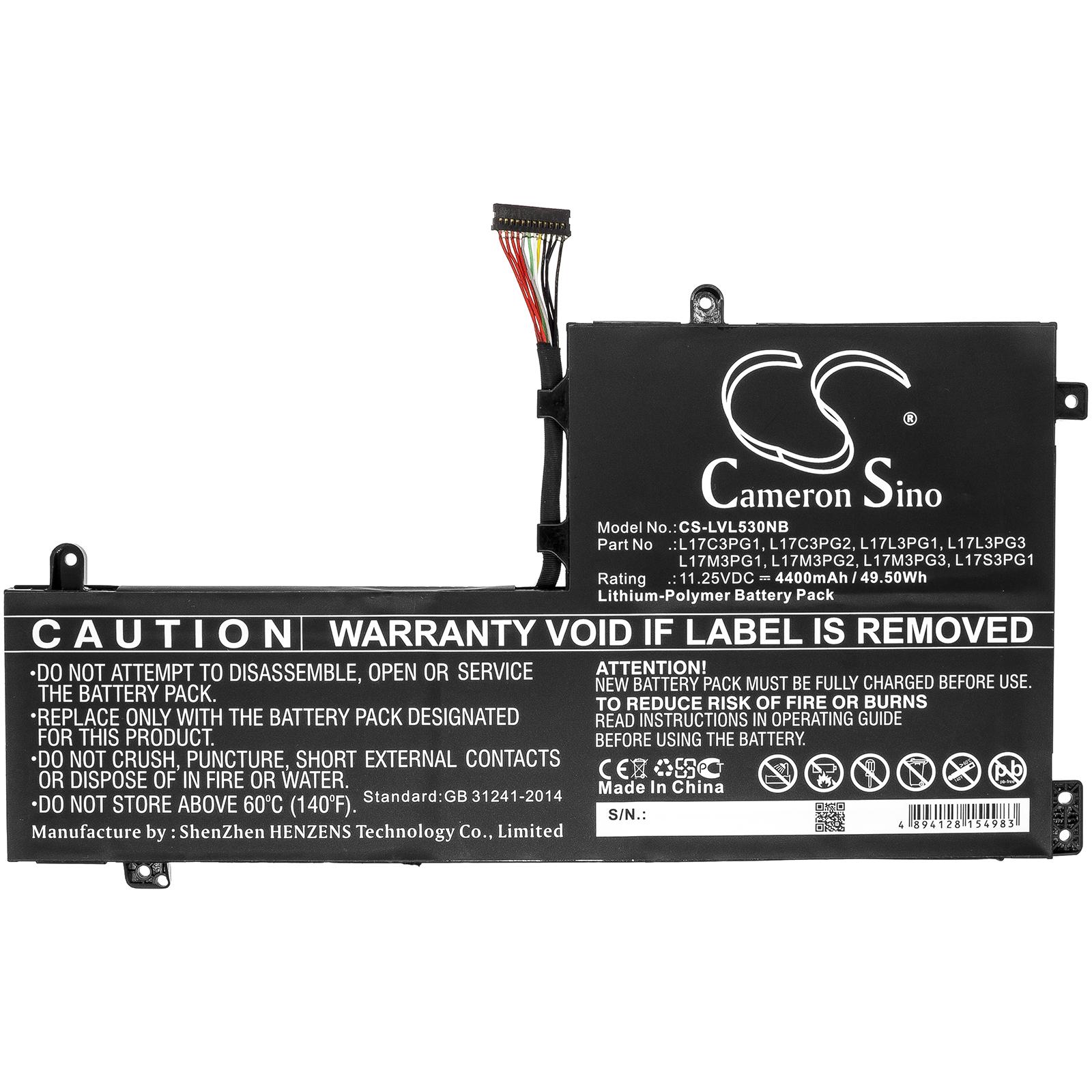 Батерия за лаптоп LENOVO L17C3PG1  Legion Y530 Y730  LVL530NB  11.25V 4400mAh CAMERON SINO | JAR Computers Батерия за лаптоп LENOVO L17C3PG1  Legion Y530 Y730  LVL530NB  11.25V 4400mAh CAMERON SINO