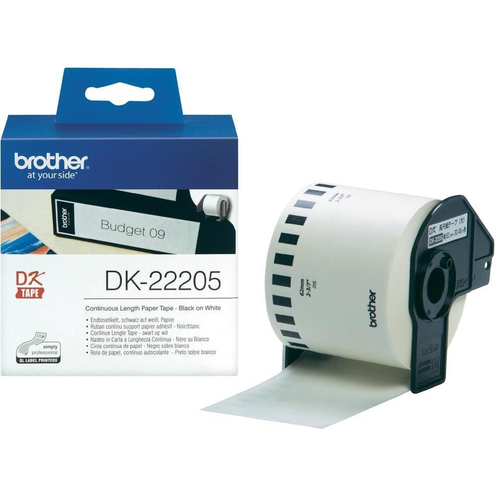 Brother DK-22205 Етикети (Black on White) | JAR Computers Brother DK-22205 Етикети (Black on White)