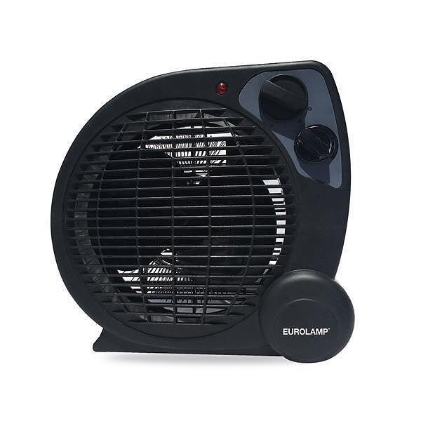 EUROLAMP Вентилаторна печка, 1000W/2000W черна | JAR Computers EUROLAMP Вентилаторна печка, 1000W/2000W черна