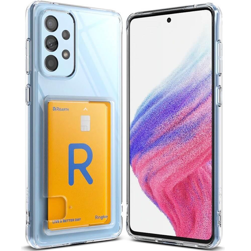 Хибриден удароустойчив кейс с джоб за кредитна карта за Samsung Galaxy A53 5G - Ringke Fusion Card Case (прозрачен) | JAR Computers Хибриден удароустойчив кейс с джоб за кредитна карта за Samsung Galaxy A53 5G - Ringke Fusion Card Case (прозрачен)