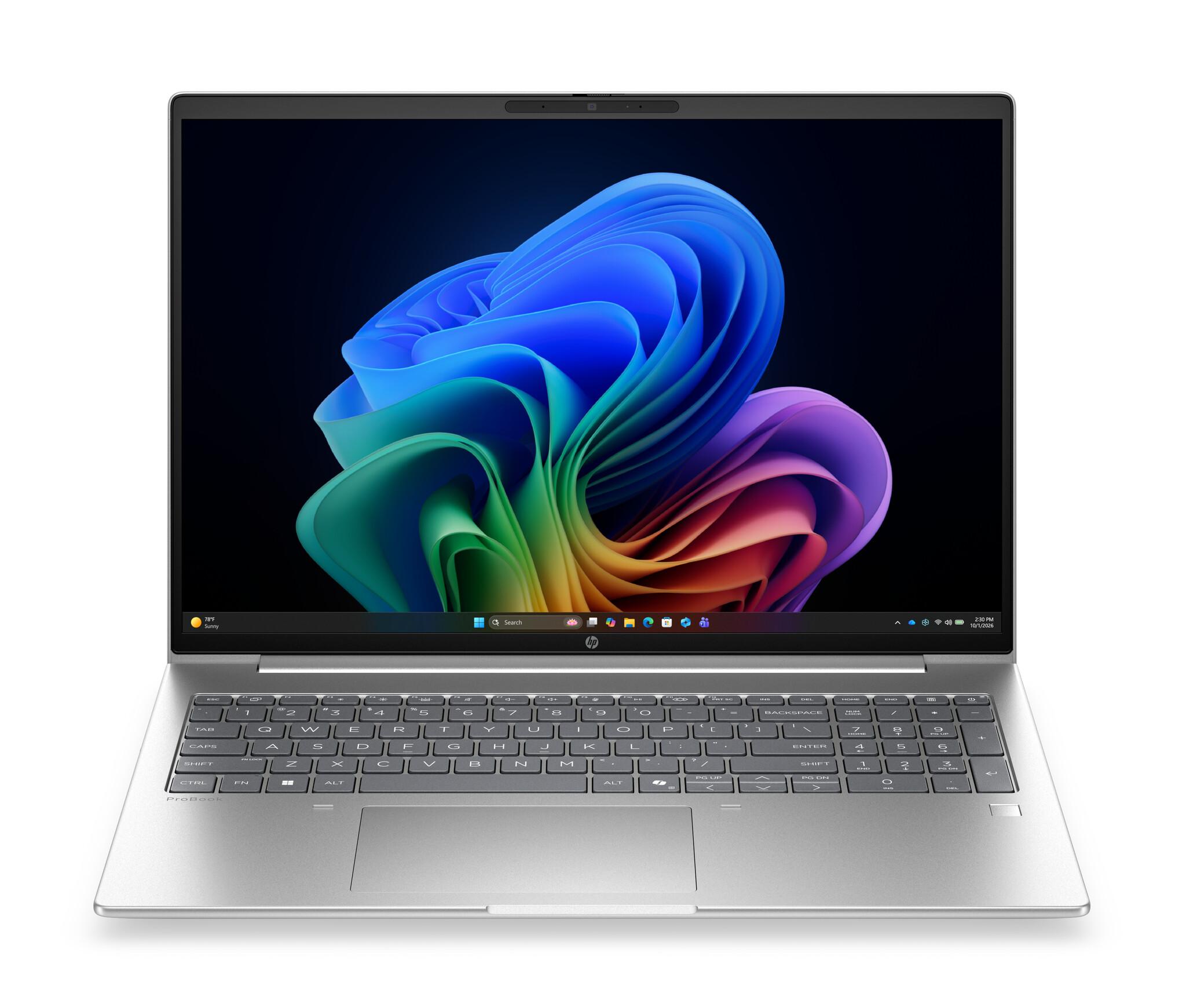 HP ProBook 4 G2i AI16 Pike Silver, Core Ultra 7 355(up to 4.7Ghz/12MB/80C), 16 WUXGA AG 300nits, 16GB 5600Mhz 1DIMM, 512MB PCIe SSD, WiFi 7 + BT 6, FPR, Backlit Kbd, 3C Batt, Win 11 Pro, 3Y Warranty Onsite