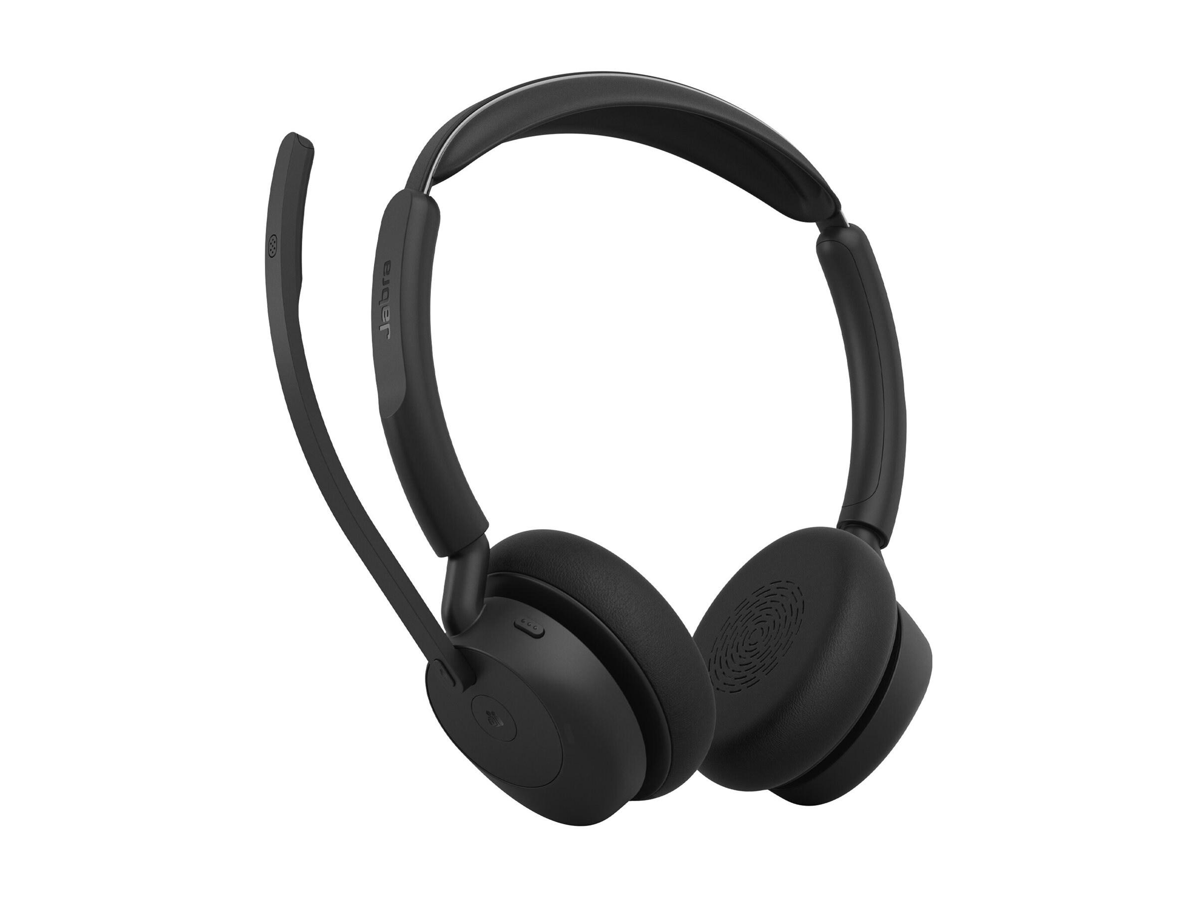 Jabra Evolve3 45 Stereo MS – безжични стерео слушалки с ANC, LINK 390c USB-C, черни | JAR Computers Jabra Evolve3 45 Stereo MS – безжични стерео слушалки с ANC, LINK 390c USB-C, черни