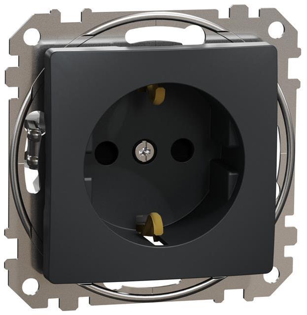 Контакт шуко с детска защита авт. цвят Антрацит Sedna SE | JAR Computers Контакт шуко с детска защита авт. цвят Антрацит Sedna SE