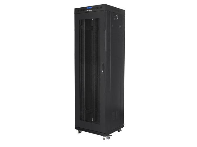 Lanberg rack cabinet 19" free-standing 42U/600x600 (flat pack) with mesh door lcd black v2