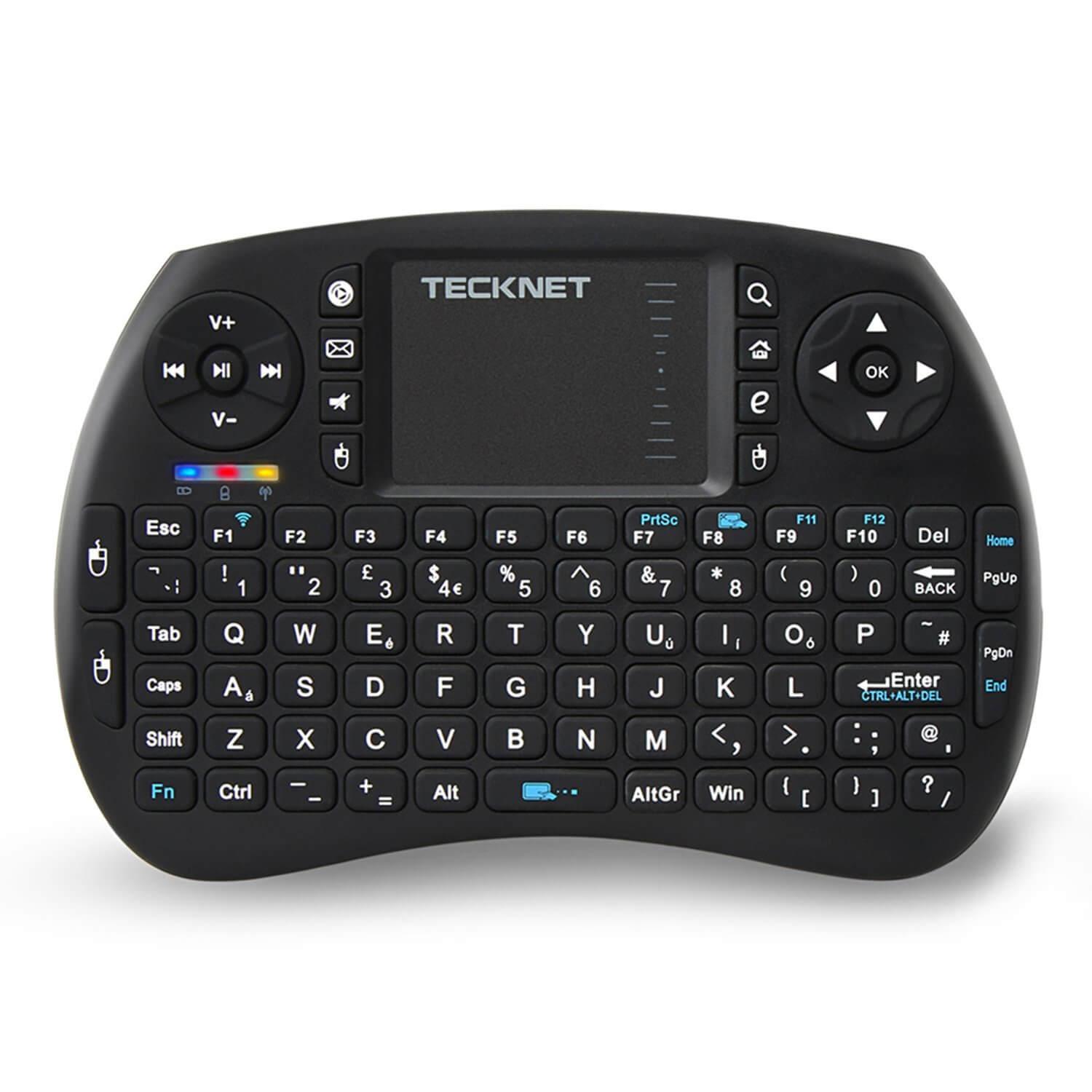 Мини безжична клавиатура с тъчпад за компютри и мобилни устройства - Tecknet Mini Keyboard X331 (черен) | JAR Computers Мини безжична клавиатура с тъчпад за компютри и мобилни устройства - Tecknet Mini Keyboard X331 (черен)