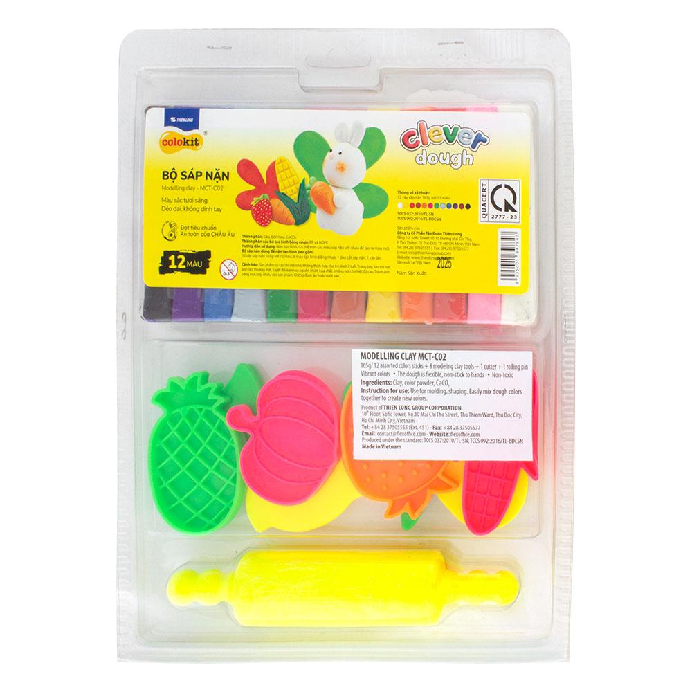 Моделин Colokit MCT-C02 12 цвята + форми | JAR Computers Моделин Colokit MCT-C02 12 цвята + форми