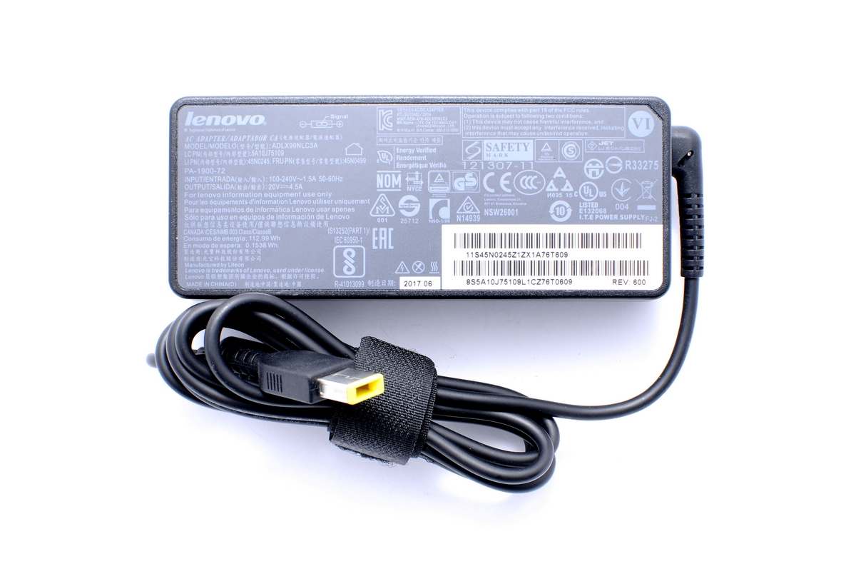 Оригинално Зарядно за лаптоп (Original Laptop Adapter) Lenovo - 20V / 4.5A / 90W - (Square Tip - Правоъгълна Букса) - Second Hand | JAR Computers Оригинално Зарядно за лаптоп (Original Laptop Adapter) Lenovo - 20V / 4.5A / 90W - (Square Tip - Правоъгълна Букса) - Second Hand