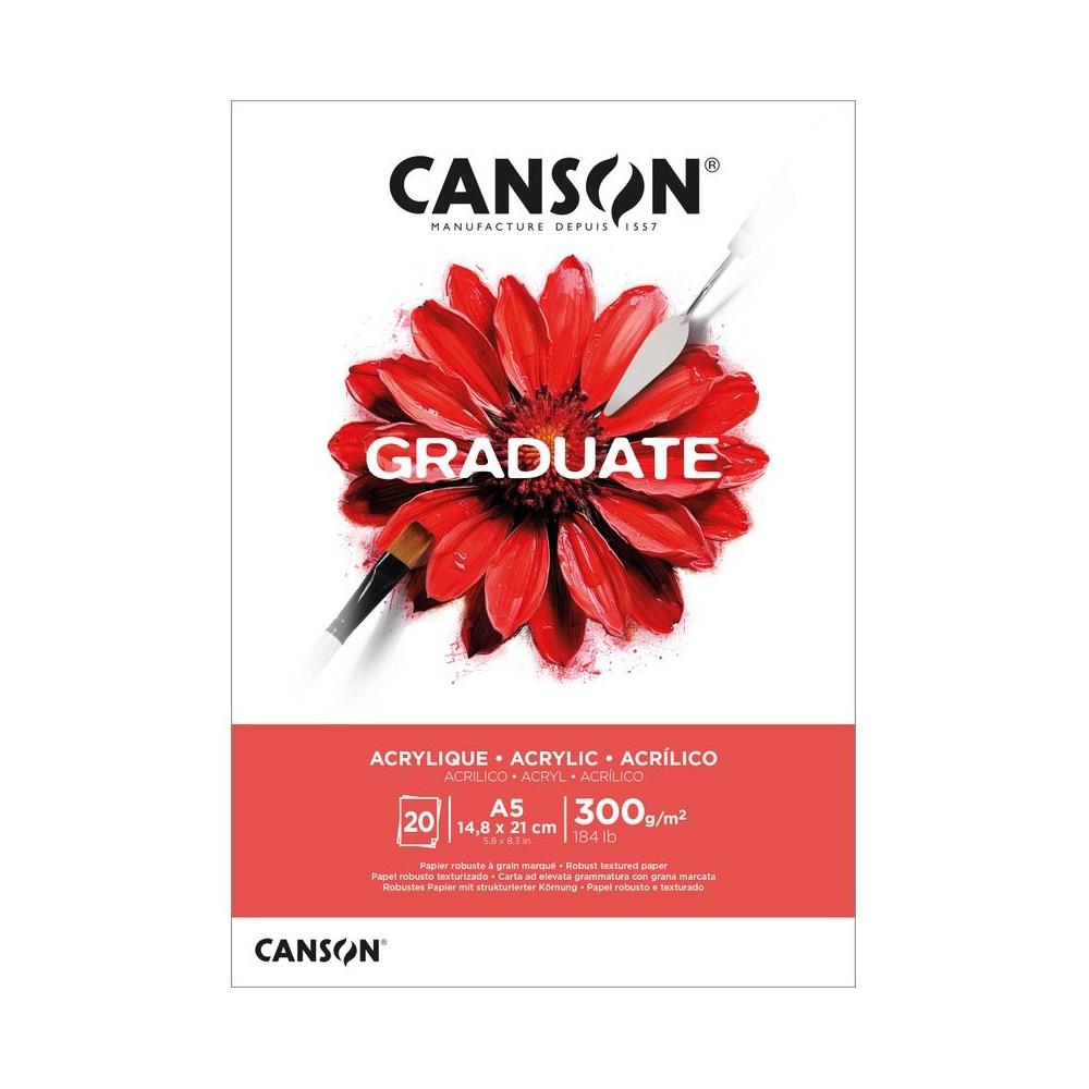 Скицник CANSON GRADUATE Acrylique, за маслени и акрилни бои, A5, 300 г/кв.м, non-woven,20 л | JAR Computers Скицник CANSON GRADUATE Acrylique, за маслени и акрилни бои, A5, 300 г/кв.м, non-woven,20 л