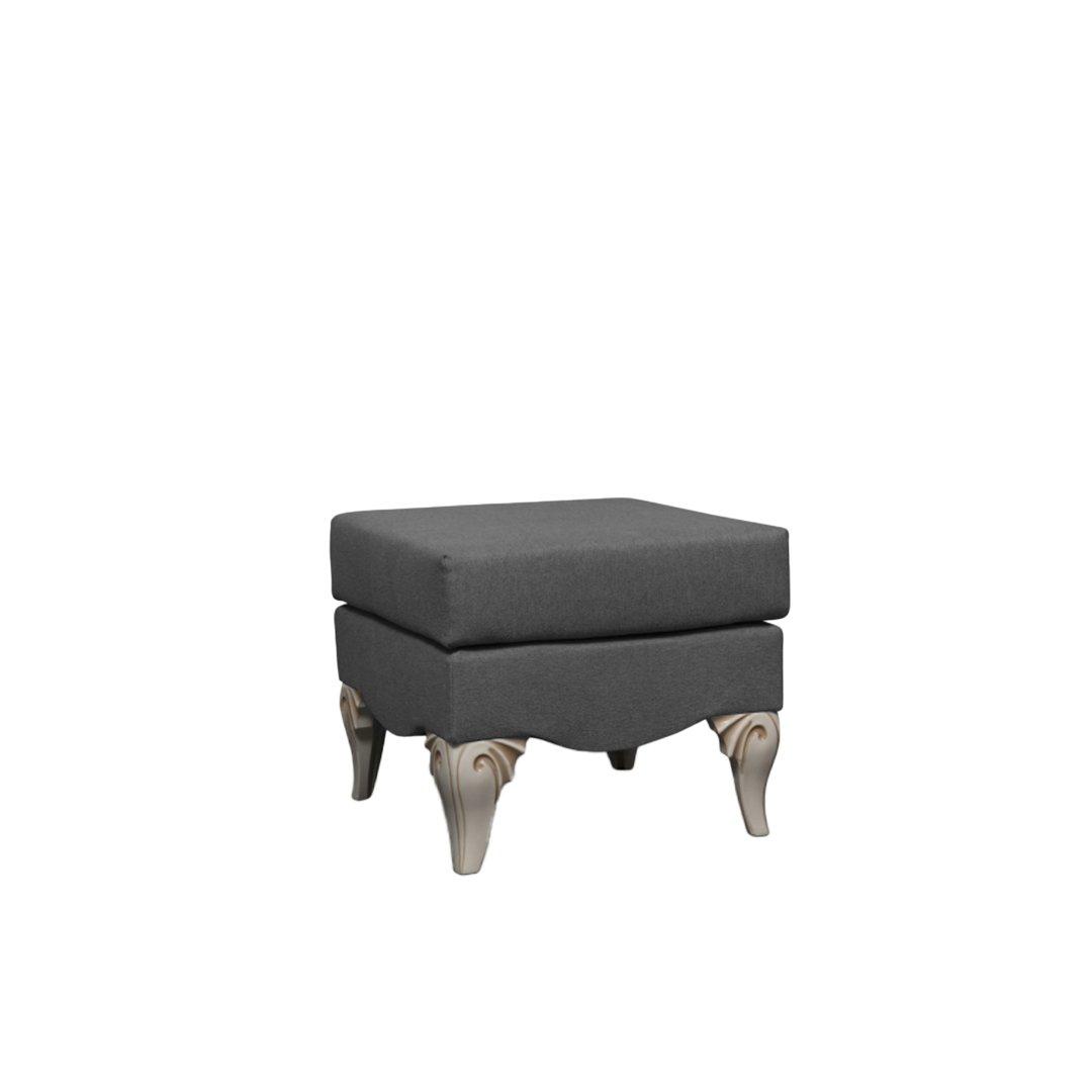 Табуретка Classic, правоъгълна, текстил, 500 х 500 х 420-440 mm, сив