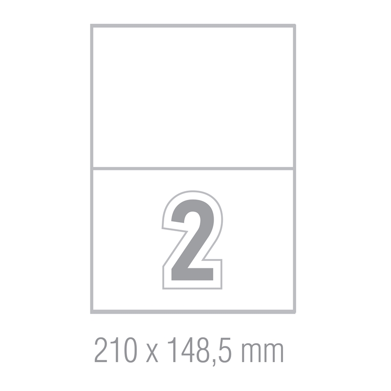 Tanex Самозалепващи етикети, A4, 210 x 148.5 mm, прави ъгли, 100 листа
