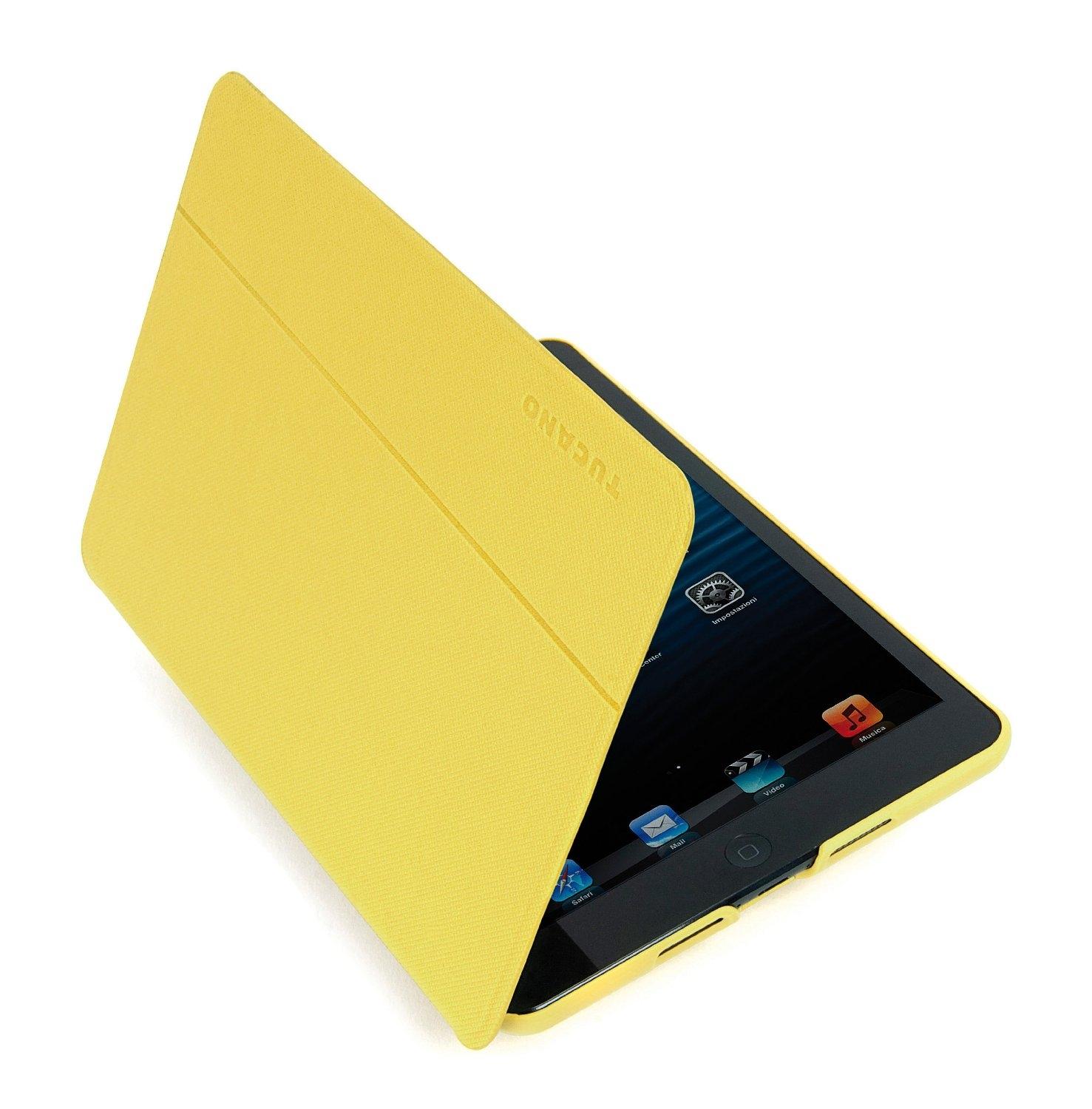 Твърд кожен кейс и поставка за iPad mini, iPad mini 2, iPad mini 3 - Tucano Palmo Shell Case (жълт) | JAR Computers Твърд кожен кейс и поставка за iPad mini, iPad mini 2, iPad mini 3 - Tucano Palmo Shell Case (жълт)