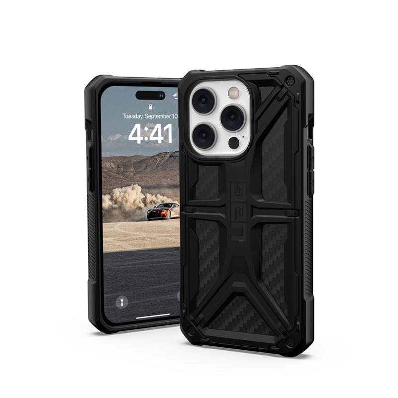 Удароустойчив хибриден кейс за iPhone 14 Pro Max - Urban Armor Gear Monarch Case (черен-карбон) | JAR Computers Удароустойчив хибриден кейс за iPhone 14 Pro Max - Urban Armor Gear Monarch Case (черен-карбон)