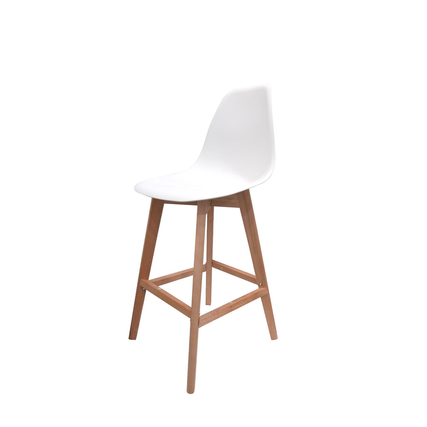 Бар стол RFG Vassy, бял, 2 броя