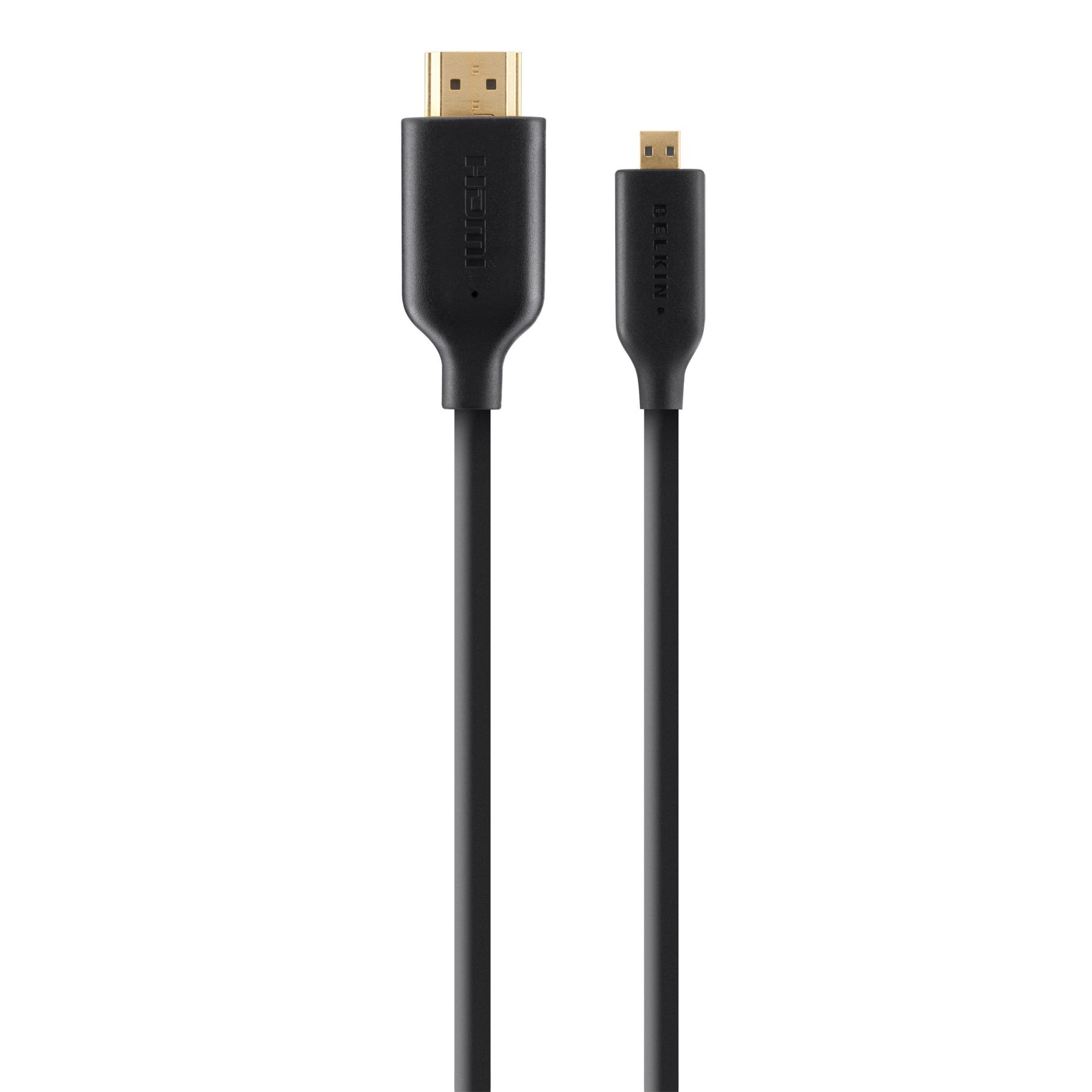 Belkin UltraThin MicroHDMI - HDMI кабел за мобилни устройства (1.8 м) | JAR Computers Belkin UltraThin MicroHDMI - HDMI кабел за мобилни устройства (1.8 м)
