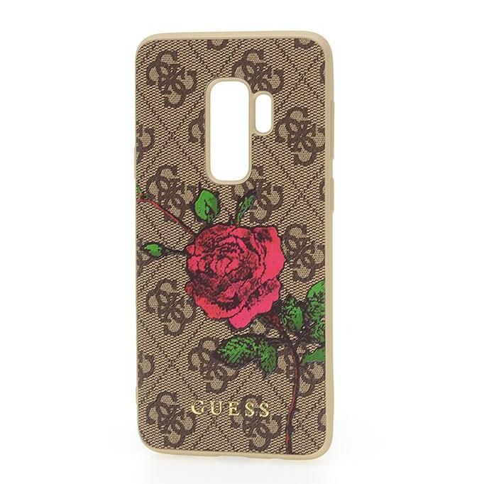 Дизайнерски кожен кейс за Samsung Galaxy S9 Plus - Guess Flower Desire Leather Hard Case (кафяв) | JAR Computers Дизайнерски кожен кейс за Samsung Galaxy S9 Plus - Guess Flower Desire Leather Hard Case (кафяв)
