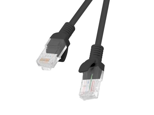 Lanberg patch cord CAT.6 0.5m, black - PCU6-10CC-0050-BK | JAR Computers Lanberg patch cord CAT.6 0.5m, black - PCU6-10CC-0050-BK
